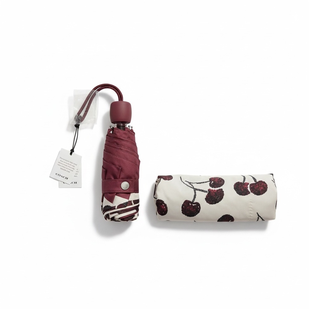 Coach UV Umbrella - Cream Cherry - Picture 2 of 2